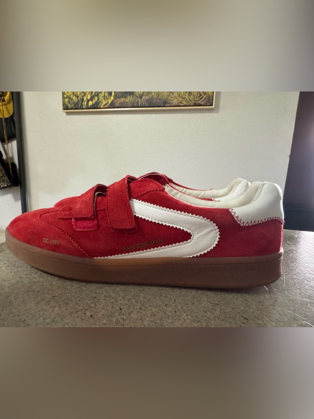 Sam Edelman Women’s  Casual Red Sneaker